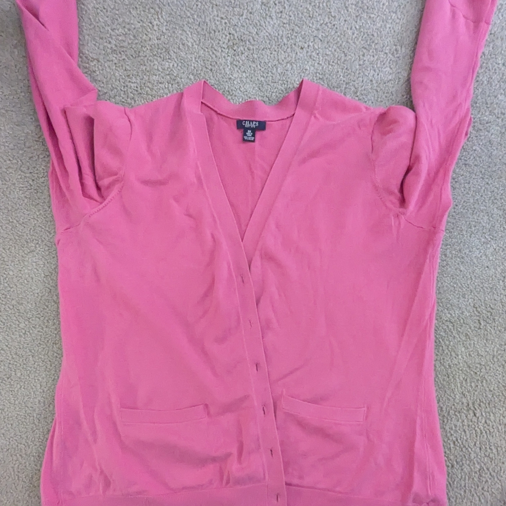 🌟 Sale 💕🌷Chaps Vibrant Pink Women's Cardigan